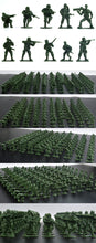 Load image into Gallery viewer, 100 pcs Classic WWII Military Plastic Toy Soldiers Army Men 5cm Figures 10 Poses (Choose Color)
