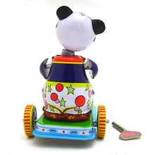 Load image into Gallery viewer, MS565 Circus Panda Drumming Animal Retro Clockwork Wind Up Tin Toy Collectible