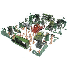 Load image into Gallery viewer, 130 pcs Classic WWII Military Playset Plastic Toy Soldier Army Men 5cm Figures & Accessories