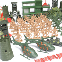 Load image into Gallery viewer, 122 pcs Classic WWII Military Playset Plastic Toy Soldier Army Men 6cm Figures & Accessories