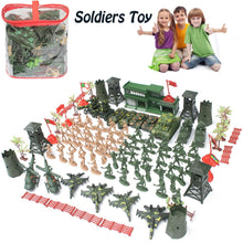 Load image into Gallery viewer, 122 pcs Classic WWII Military Playset Plastic Toy Soldier Army Men 6cm Figures & Accessories