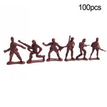 Load image into Gallery viewer, 100 pcs Classic WWII Military Plastic Toy Soldiers Army Men 5cm Figures (Choose Color)