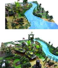 Load image into Gallery viewer, 90 pcs Classic WWII Military Soldier Force Playset Plastic Toy Soldier Army Men 5cm Figures & Accessories