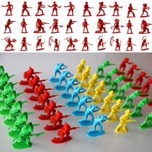 Load image into Gallery viewer, 60 pcs Classic Wild West Cowboys Native American Indians Plastic Toy Soldiers 5cm Figure Models (Choose Color)
