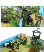 Load image into Gallery viewer, 90 pcs Classic WWII Military Soldier Force Playset Plastic Toy Soldier Army Men 5cm Figures & Accessories