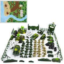 Load image into Gallery viewer, 90 pcs Classic WWII Military Soldier Force Playset Plastic Toy Soldier Army Men 5cm Figures & Accessories