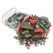 Load image into Gallery viewer, 519 pcs Classic WWII Military Playset Plastic Toy Soldier Army Men 4cm Figures & Accessories