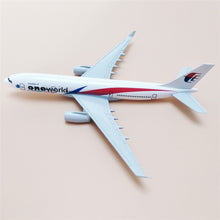 Load image into Gallery viewer, Malaysia Airlines One World Airbus A330 Airplane 16cm Diecast Plane Model