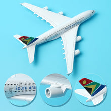 Load image into Gallery viewer, South African Airlines Airbus A380 Airplane 16cm Diecast Plane Model