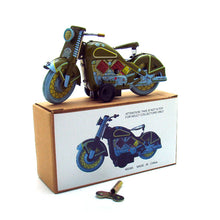 Load image into Gallery viewer, MS365 Vintage Harley Motorcycle Retro Clockwork Wind Up Tin Toy Collectible (Choose Color)