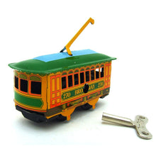 Load image into Gallery viewer, MS268 Vintage Broadway Trolley Tram Retro Clockwork Wind Up Tin Toy Collectible