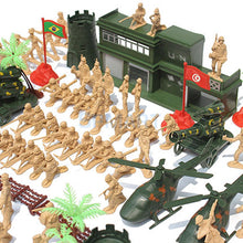 Load image into Gallery viewer, 188 pcs Classic WWII Military Playset Plastic Toy Soldier Army Men 5cm Figures & Accessories