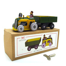 Load image into Gallery viewer, MS511 Vintage European Tractor Wagon Vehicle Clockwork Wind Up Tin Toy Collectible