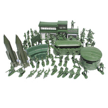 Load image into Gallery viewer, 56 pcs Classic WWII Military Missile Base Model Toy Soldier Green 5cm Figure Army Men Playset