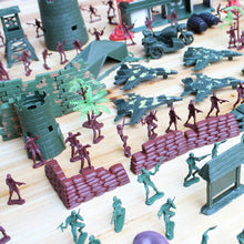Load image into Gallery viewer, 500 pcs Classic WWII Military Playset Plastic Toy Soldier Army Men 4cm Figures & Accessories
