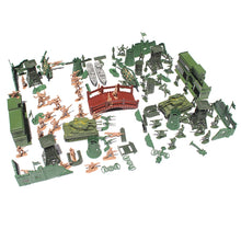 Load image into Gallery viewer, 130 pcs Classic WWII Military Playset Plastic Toy Soldier Army Men 5cm Figures & Accessories