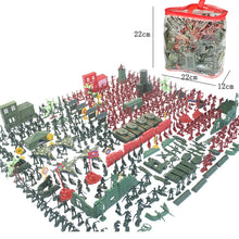 Load image into Gallery viewer, 330 pcs Classic WWII Military Playset Plastic Toy Soldier Army Men 4cm Figures & Accessories