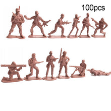Load image into Gallery viewer, 100 pcs Classic WWII Military Plastic Toy Soldiers Army Men 5cm Figures (Choose Color)