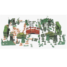 Load image into Gallery viewer, 130 pcs Classic WWII Military Playset Plastic Toy Soldier Army Men 5cm Figures & Accessories
