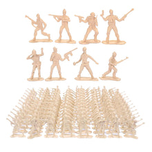 Load image into Gallery viewer, 100 pcs Classic WWII Military Plastic Toy Soldiers Army Men 4cm Figures 8 Poses (Choose Color)