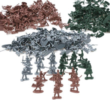 Load image into Gallery viewer, 100 pcs Classic WWII Mini Military Plastic Toy Soldiers Army Men Figures 12 Poses (Choose Color)