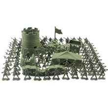 Load image into Gallery viewer, 107 pcs Military Base Model Plastic Toy Soldier 4cm Figure Army Men Playset (Choose Color)