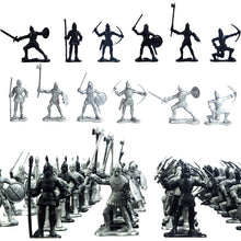 Load image into Gallery viewer, 60 pcs Classic Medieval Warfare Knights Middle Ages Warriors Plastic Toy Soldiers Figures Set