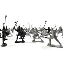 Load image into Gallery viewer, 60 pcs Classic Medieval Warfare Knights Middle Ages Warriors Plastic Toy Soldiers Figures Set