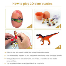 Load image into Gallery viewer, Set of 4 Dinosaur Dino Part IV 4D 3D Puzzle Egg Model DIY Educational Toy