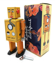 Load image into Gallery viewer, MS397 Mechanical Walking Lilliput Robot Retro Clockwork Wind Up Tin Toy Collectible (Choose Color)