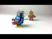 Load and play video in Gallery viewer, MS294 Radiocon Robot Retro Clockwork Wind Up Tin Toy Collectible