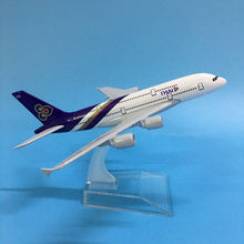 Load image into Gallery viewer, Thai Airways Airbus A380 Airplane 16cm DieCast Plane Model