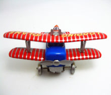 Load image into Gallery viewer, MS643 Looping Plane Airplane Retro Clockwork Wind Up Tin Toy Collectible