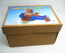 Load image into Gallery viewer, MS643 Looping Plane Airplane Retro Clockwork Wind Up Tin Toy Collectible