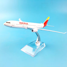Load image into Gallery viewer, Spain Iberia Airlines Airbus A330 EC-MJA Airplane 16cm Diecast Plane Model