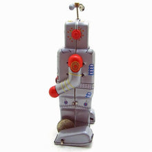 Load image into Gallery viewer, MS372 Weatherman Robot Retro Clockwork Wind Up Tin Toy Collectible