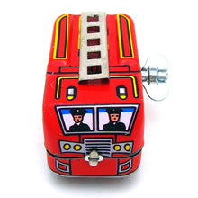 Load image into Gallery viewer, MS237 Steam Engine Train/ MS261 Fire Truck Retro Clockwork Wind Up Tin Toy Collectible (Choose Style)