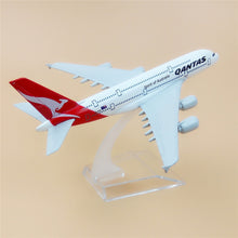Load image into Gallery viewer, Qantas Airways Australia Airlines Airbus A380 Airplane 16cm Diecast Plane Model