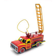Load image into Gallery viewer, MF403 Fire Engine Truck Christmas Tree Hanging Ornament Tin Toy Collectible