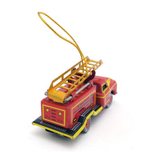 Load image into Gallery viewer, MF403 Fire Engine Truck Christmas Tree Hanging Ornament Tin Toy Collectible