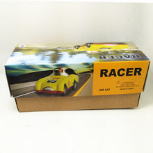 Load image into Gallery viewer, MS642 Silver Racer Number 7 Race Car Retro Clockwork Wind Up Tin Toy Collectible