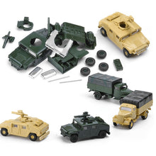 Load image into Gallery viewer, 4 pcs KFZ 305 Opel Blitz Truck & HMMWV M1046 Military Vehicle 4D Assembly Model Kit Toy