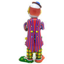 Load image into Gallery viewer, MS363 Vintage Circus Clown Drummer Robot Retro Clockwork Wind Up Tin Toy Collectible