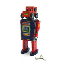 Load image into Gallery viewer, MS486 Vintage Search and Rescue Robot Retro Clockwork Wind Up Tin Toy Collectible