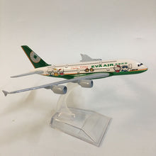 Load image into Gallery viewer, EVA Air Airbus A380 Airplane 16cm DieCast Plane Model (Choose Color)