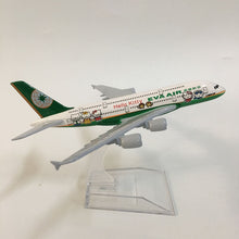 Load image into Gallery viewer, EVA Air Airbus A380 Airplane 16cm DieCast Plane Model (Choose Color)