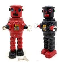 Load image into Gallery viewer, MS640 Vintage Mechanical Walking Roby Robot Retro Clockwork Wind Up Tin Toy Collectible (Choose Color)