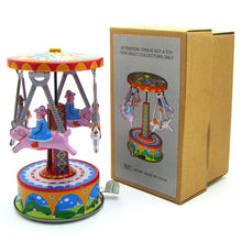 Load image into Gallery viewer, MF356 Pigs Dogs Carousel Retro Clockwork Wind Up Tin Toy Collectible