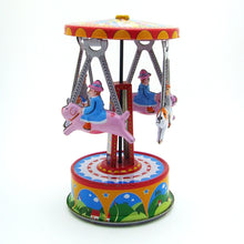 Load image into Gallery viewer, MF356 Pigs Dogs Carousel Retro Clockwork Wind Up Tin Toy Collectible
