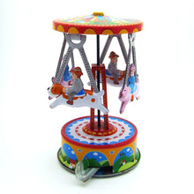 Load image into Gallery viewer, MF356 Pigs Dogs Carousel Retro Clockwork Wind Up Tin Toy Collectible